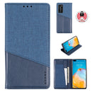 For Huawei P40 MUXMA MX109 Horizontal Flip Leather Case with Holder & Card Slot & Wallet(Blue)