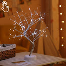 108 LEDs Copper Wire Tree Table Lamp Creative Decoration Touch Control Night Light (White Light)