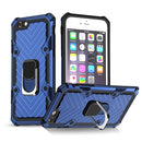 For iPhone 6s Plus / 6 Plus Cool Armor PC+TPU Shockproof Case with 360 Degree Rotation Ring Holder(Blue)