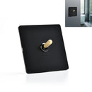 86mm Retro Copper Panel Hand Switch Panel, Style:Black Gold-Single Open