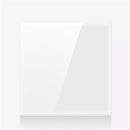 86mm Round LED Tempered Glass Switch Panel, White Round Glass, Style:Blank Panel