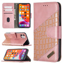 For iPhone 11 Matching Color Crocodile Texture Horizontal Flip PU Leather Case with Wallet & Holder & Card Slots(Rose Gold)