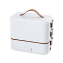 Multi Functional Microwave Oven With Plug-in Electric Cooking Electric Lunch Box, Color:Three Layers Of White(US Plug)