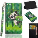 For Samsung Galaxy A70s 3D Painting Pattern Horizontal Flip TPU + PU Leather Case with Holder & Card Slots & Wallet(Panda Climbing Bamboo)
