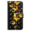 For Samsung Galaxy A50s 3D Painting Pattern Horizontal Flip TPU + PU Leather Case with Holder & Card Slots & Wallet(Golden Butterfly)