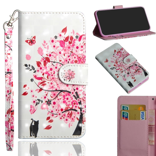 For Samsung Galaxy A51 5G 3D Painting Pattern Horizontal Flip TPU + PU Leather Case with Holder & Card Slots & Wallet(Cat Under The Tree)
