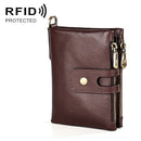 3515 Antimagnetic RFID Multi-function Leather Men Wallet with Card Holder(Coffee)
