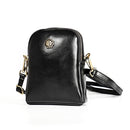 6062 Lady Retro Oil Wax Leather Shoulder Bag Small Phone bag(Black)