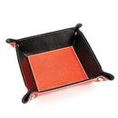 7001 Leather Desktop Square Storage Box Household Life Oddments Tray(Orange)