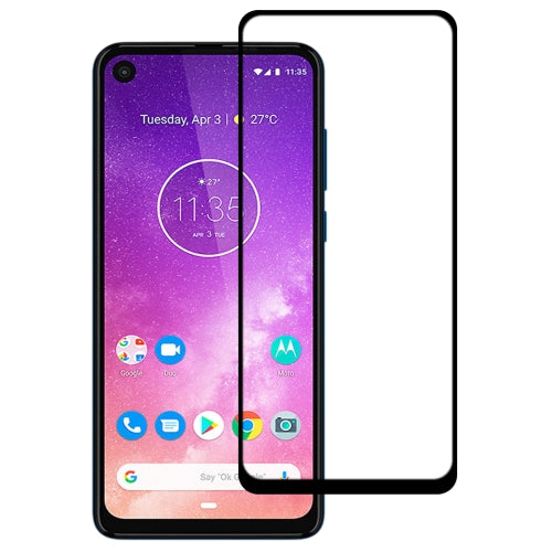 For Motorola One Vision Full Glue Full Screen Tempered Glass Film