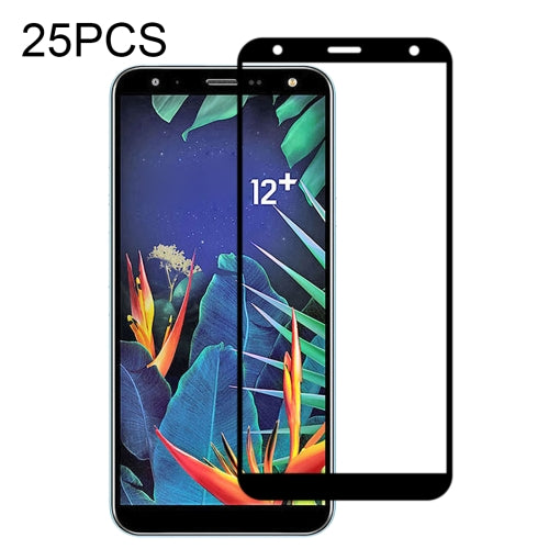 For LG K40 / K12 Plus 25 PCS Full Glue Full Screen Tempered Glass Film