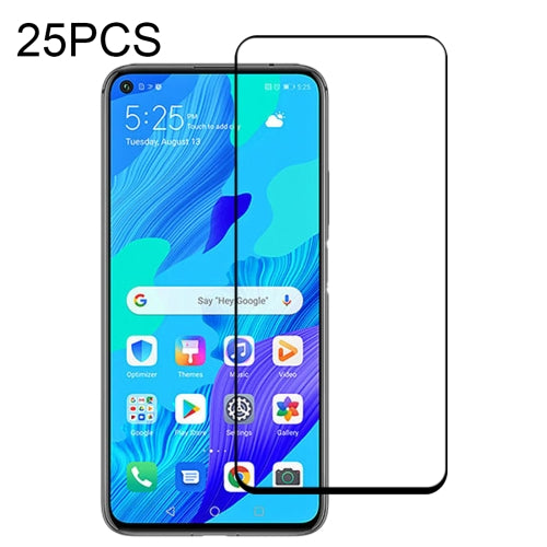 For Huawei Nova 5T 25 PCS Full Glue Full Screen Tempered Glass Film