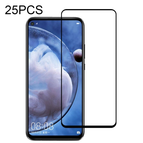 For Huawei Nova 5z 25 PCS Full Glue Full Screen Tempered Glass Film