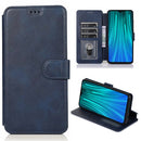 For Xiaomi Redmi Note 8 Pro Calf Texture Magnetic Buckle Horizontal Flip Leather Case with Holder & Card Slots & Wallet & Photo Frame(Blue)