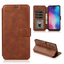 For Xiaomi Mi 9 Calf Texture Magnetic Buckle Horizontal Flip Leather Case with Holder & Card Slots & Wallet & Photo Frame(Coffee)