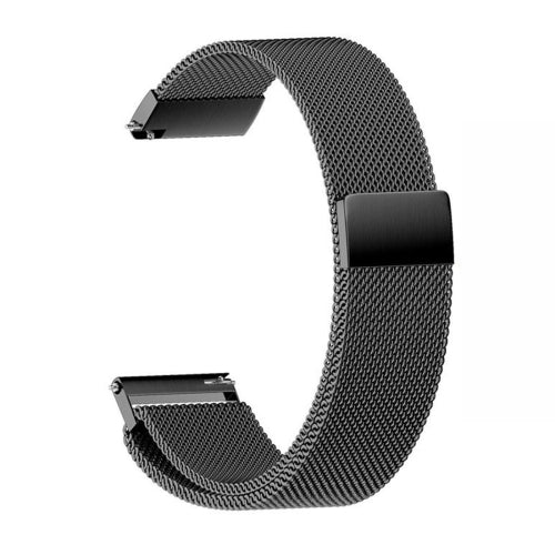 For Huami Amazfit GTS 22mm Milanese Magnetic Metal Replacement Strap Watchband(Black)