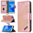 For Huawei Y5 (2018) Matching Color Crocodile Texture Horizontal Flip PU Leather Case with Holder & Card Slots & Wallet(Rose Gold)