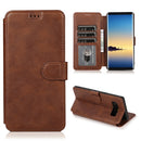 For Samsung Galaxy Note 8 Calf Texture Magnetic Buckle Horizontal Flip Leather Case with Holder & Card Slots & Wallet & Photo Frame(Coffee)