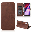 For Samsung Galaxy Note 10 Pro Calf Texture Magnetic Buckle Horizontal Flip Leather Case with Holder & Card Slots & Wallet & Photo Frame(Coffee)