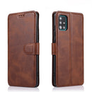 For Samsung Galaxy A51 Calf Texture Magnetic Buckle Horizontal Flip Leather Case with Holder & Card Slots & Wallet & Photo Frame(Coffee)