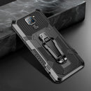 For Xiaomi Redmi Note 9 Machine Armor Warrior Shockproof PC + TPU Protective Case(Black)