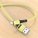 USAMS US-SJ435 U52 2A Micro USB to USB Data Cable, Cable Length: 1m(Yellow)