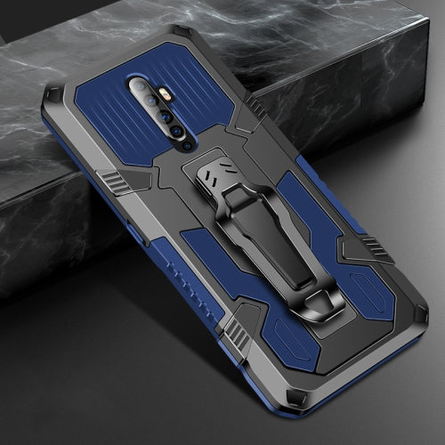 For OPPO Reno2 F Machine Armor Warrior Shockproof PC + TPU Protective Case(Blue)