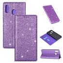 For Samsung Galaxy A10e Ultrathin Glitter Magnetic Horizontal Flip Leather Case with Holder & Card Slots(Purple)