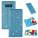 For Samsung Galaxy Note 8 Ultrathin Glitter Magnetic Horizontal Flip Leather Case with Holder & Card Slots(Sky Blue)