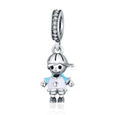 S925 Sterling Silver Clever Boy Beads DIY Bracelet Necklace Accessories