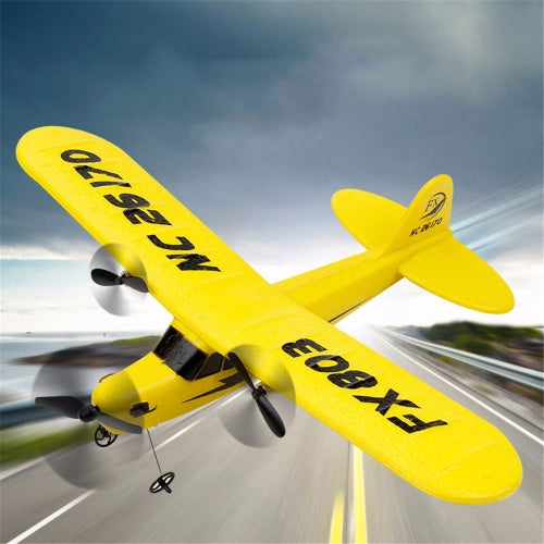 FX-803 NC 26170 EPP 2.4GHz 2CH Shock-resistant RC Glider with Remote Control(Yellow)