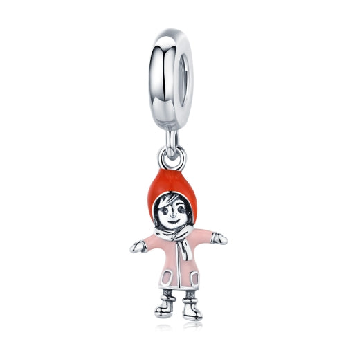 S925 Sterling Silver Pendant Sunshine Girl Beads DIY Bracelet Necklace Accessories