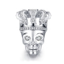 S925 Sterling Silver Pendant Skeleton King Beads DIY Bracelet Necklace Accessories