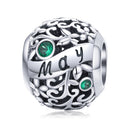 S925 Sterling Silver 12 Birthstone DIY Bracelet Necklace Accessories, Style:May