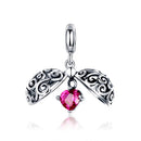S925 Sterling Silver Pendant Round Pendant with Secret Fruit Pattern Opened with Heart-shaped Zircon Beads DIY Bracelet Necklace Accessories