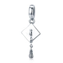 S925 Sterling Silver Bachelor Cap Pendant DIY Bracelet Necklace Accessories