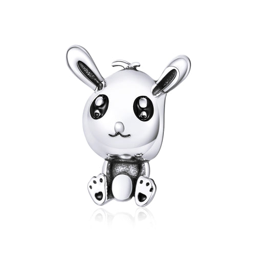 S925 Sterling Silver Pendant Easter Bunny Beads DIY Bracelet Necklace Accessories