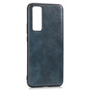 For Huawei Nova 7 Crazy Horse Textured Calfskin PU+PC+TPU Case(Blue)