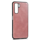For Huawei Nova 7 SE Crazy Horse Textured Calfskin PU+PC+TPU Case(Rose Gold)