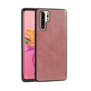 For Huawei P30 Pro Crazy Horse Textured Calfskin PU+PC+TPU Case(Rose Gold)