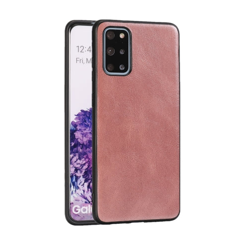 For Samsung Galaxy S20+ Crazy Horse Textured Calfskin PU+PC+TPU Case(Rose Gold)
