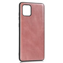 For Samsung Galaxy A81 Crazy Horse Textured Calfskin PU+PC+TPU Case(Rose Gold)