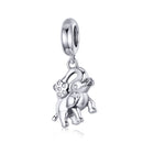 S925 Sterling Silver Pendant Happy Baby Elephant Beads DIY Bracelet Necklace Accessories