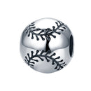 S925 Sterling Silver Pendant Baseball Passion Beads DIY Bracelet Necklace Accessories