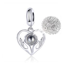 S925 Sterling Silver Pendant Love Your Language Beads DIY Bracelet Necklace Accessories