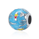 S925 Sterling Silver Pendant Underwater World Beads DIY Bracelet Necklace Accessories