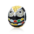 Dazzling Owl S925 Silver Plated Platinum Accessories Pendant Loose Beads