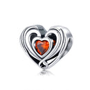 S925 Sterling Silver Heart Beads DIY Bracelet Necklace Accessories