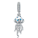 S925 Sterling Silver Jellyfish Pendant DIY Bracelet Necklace Accessories