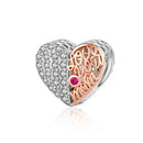 S925 Sterling Silver Pendant Mothers heart Beads DIY Bracelet Necklace Accessories